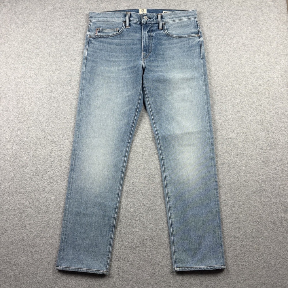 Hiroshi Kato Jeans Mens 32x30 Blue The Pen Slim Stretch Light Wash Selvedge USA